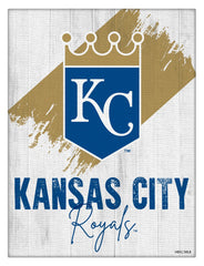 MLB's Kansas City Royals Logo Design 08 Printed Canvas Wall Decor
