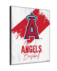 MLB's Los Angeles Angels Logo Design 08 Printed Canvas Wall Decor Side View