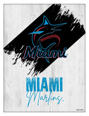 MLB's Miami Marlins Logo Design 08 Printed Canvas Wall Decor