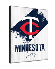 MLB's Minnesota Twins Logo Design 08 Printed Canvas Wall Decor Side View