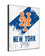 MLB's New York Mets Logo Design 08 Printed Canvas Wall Decor Side View