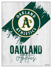 MLB's Oakland Athletics Logo Design 08 Printed Canvas Wall Decor