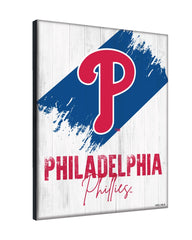 MLB's Philadelphia Phillies Logo Design 08 Printed Canvas Wall Decor Side View