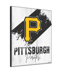 MLB's Pittsburgh Pirates Logo Design 08 Printed Canvas Wall Decor Side View