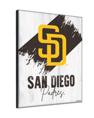 MLB's San Diego Padres Logo Design 08 Printed Canvas Wall Decor Side View