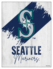 MLB's Seattle Mariners Logo Design 08 Printed Canvas Wall Decor