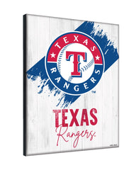MLB's Texas Rangers Logo Design 08 Printed Canvas Wall Decor Side View