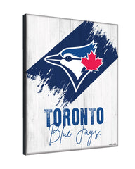 MLB's Toronto Blue Jays Logo Design 08 Printed Canvas Wall Decor Side View