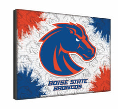 Boise State University Broncos Logo Printed Canvas Wall Decor