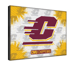 Central Michigan University Chippewas Logo Printed Canvas Wall Decor