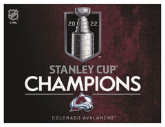 24" X 32" Colorado Avalanche 2022 Stanley Cup Printed Canvas