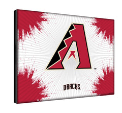 MLB's Arizona D Backs Logo Printed Canvas Wall Decor Side View