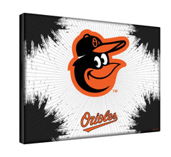 MLB's Baltimore Orioles Logo Printed Canvas Wall Decor Side View