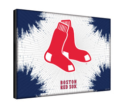 MLB's Boston Red Sox Logo Printed Canvas Wall Decor Side View