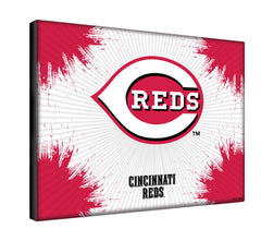 MLB's Cincinnati Reds Logo Printed Canvas Wall Decor Side View