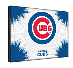 MLB's Chicago Cubs Logo Printed Canvas Wall Decor Side View