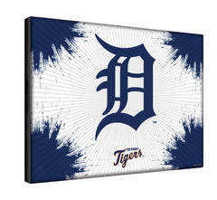MLB's Detroit Tigers Logo Printed Canvas Wall Decor Side View