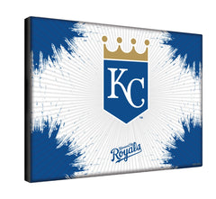MLB's Kansas City Royals Logo Printed Canvas Wall Decor Side View