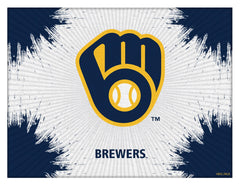 MLB's Milwaukee Brewers Logo Printed Canvas Wall Decor