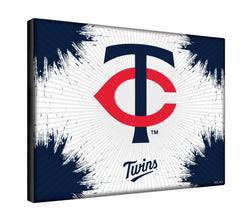 MLB's Minnesota Twins Logo Printed Canvas Wall Decor Side View
