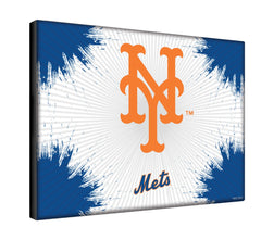 MLB's New York Mets Logo Printed Canvas Wall Decor Side View