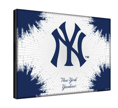 MLB's New York Yankees Logo Printed Canvas Wall Decor Side View