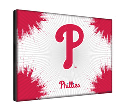 MLB's Philadelphia Phillies Logo Printed Canvas Wall Decor Side View