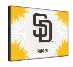 MLB's San Diego Padres Logo Printed Canvas Wall Decor Side View