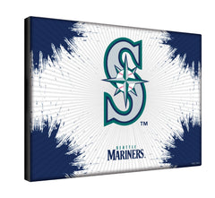 MLB's Seattle Mariners Logo Printed Canvas Wall Decor Side View
