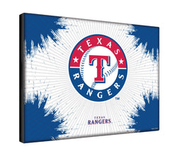 MLB's Texas Rangers Logo Printed Canvas Wall Decor Side View