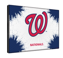 MLB's Washington Nationals Logo Printed Canvas Wall Decor Side View