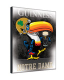 Notre Dame Guinness Beer Toucan Wall Decor Canvas