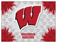 University of Wisconsin Badgers W Script Logo Wall Decor Canvas