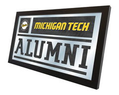 Michigan Tech Huskies Logo Alumni Mirror by Holland Bar Stool Company Home Decor Side View