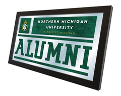 Northern Michigan University Wildcats Logo Alumni Mirror by Holland Bar Stool Company Home Decor Side View