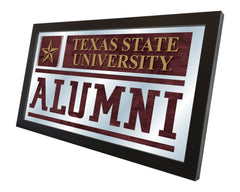 Texas State University Bobcats Logo Alumni Mirror by Holland Bar Stool Company Home Decor Side View
