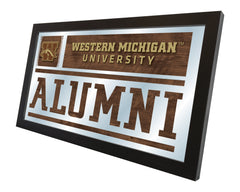Western Michigan University Broncos Logo Alumni Mirror by Holland Bar Stool Company Home Decor Side View