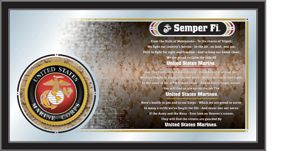 United States Marine Corps Hymn Wall Mirror