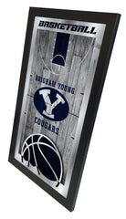 BYU Cougars Basketball Mirror by Holland Bar Stool Company Home Sports Decor Side View