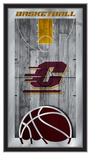 Central Michigan Chippewas Logo Basketball Mirror