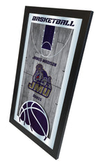 James Madison Dukes Basketball Mirror by Holland Bar Stool Company Home Sports Decor Side View