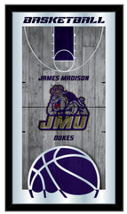 James Madison Dukes Basketball Mirror by Holland Bar Stool Company Home Sports Decor