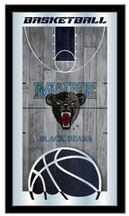 University of Maine Black Bears Logo Basketball Mirror Logo Basketball Mirror by Holland Bar Stool Company
