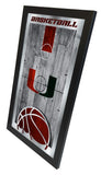 Miami Hurricanes Logo Basketball Mirror