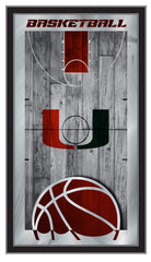 Miami Hurricanes Basketball Mirror by Holland Bar Stool Company Home Sports Decor