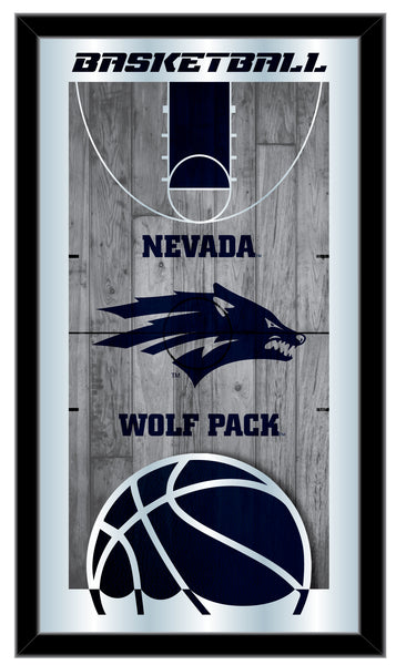 University of Nevada Reno Wolf Pack Logo Basketball Mirror
