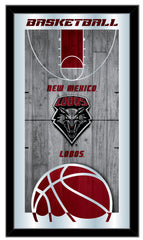 University of New Mexico Lobos Logo Basketball Mirror by Holland Bar Stool Company