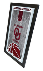 Oklahoma Sooners Basketball Mirror Basketball Mirror by Holland Bar Stool Company Home Sports Decor Side View