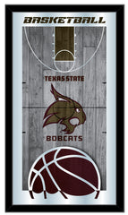 Texas State University Bobcats Logo Basketball Mirror by Holland Bar Stool Company