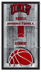 University of Nevada Las Vegas Runnin' Rebels Logo Basketball Mirror by Holland Bar Stool Co.